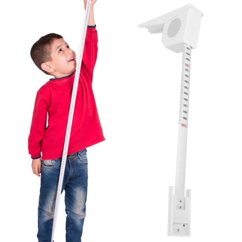 Hilitand Height Measuring Tape, 2 Meters Retractable Adult Child Height Tool Ruler Metal Measuring Tool for Height Measurement(White) - Image 5